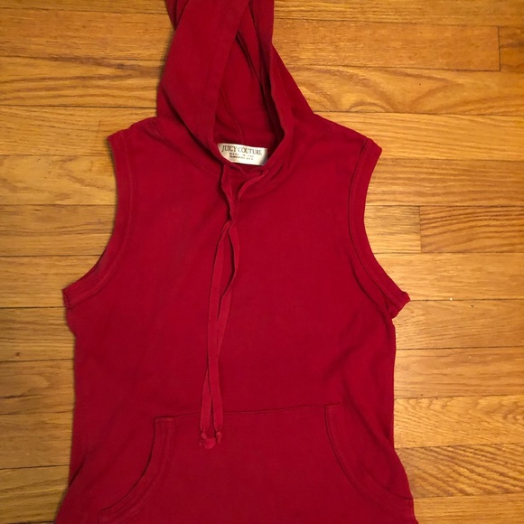 red hoodie sleeveless
